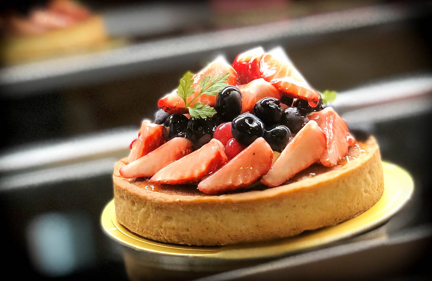 イチゴとブルーベリーのタルト